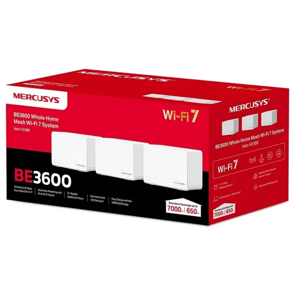 Mercusys Halo H25be 3 Port 3600 Mbps 3'lü Router - Görsel 4