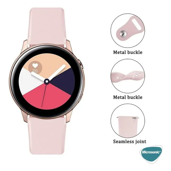Microsonic Huawei Watch GT 3 46mm Silicone Sport Siyah Kordon - Görsel 6
