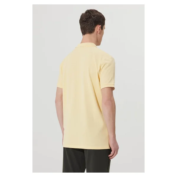 Altınyıldız Classıcs Slim Fit Dar Kesim Polo Yaka%100 Pamuk Kısa Kollu Tişört, Renk Sarı, Beden XL - Görsel 3