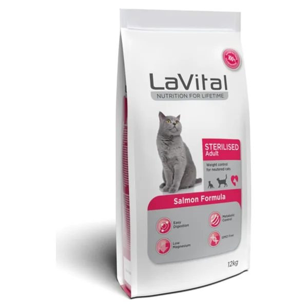 Lavital Somonlu 12 Kg Kısırlaştırılmış Yetişkin Kedi Maması - Görsel 2