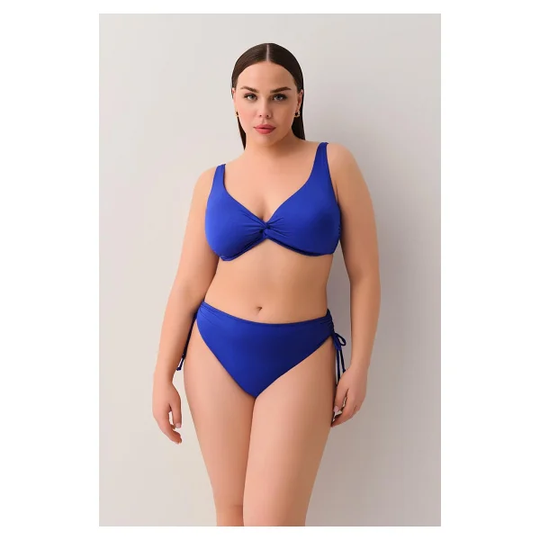 Suwen Önü Burgulu Balenli Toparlayıcı Bikini Üst - Görsel 2