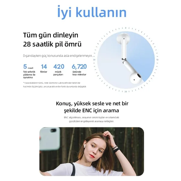 Qcy Ailybuds Lite TWS Kulak İçi Bluetooth Kulaklık - Görsel 5