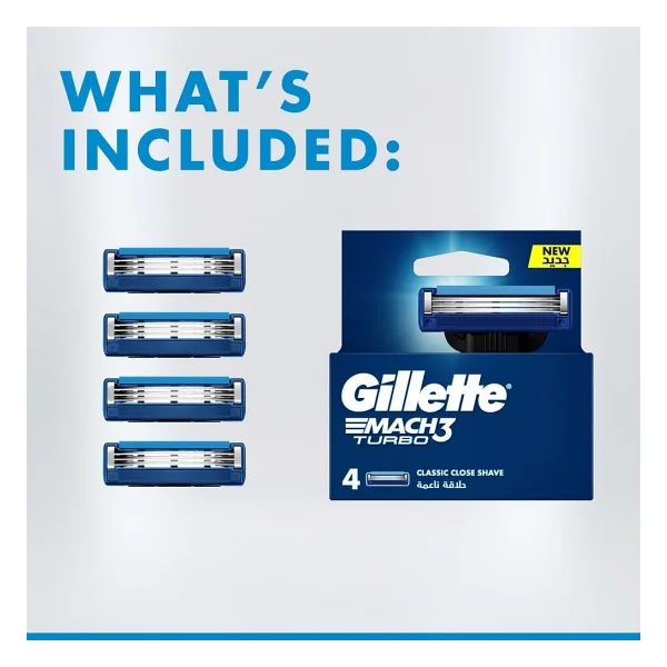 Gillette Mach3 Turbo 4'lü Yedek Tıraş Bıçağı - Görsel 7