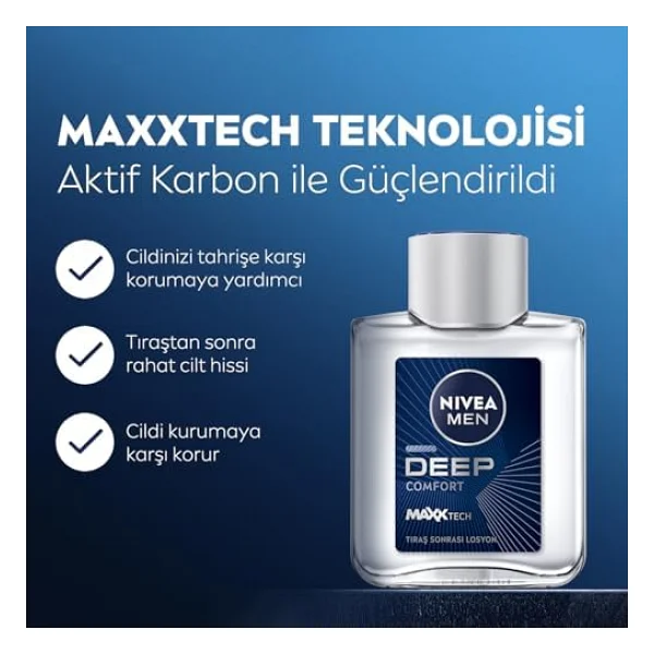 Nıvea Men Erkek Deep Comfort Tıraş Sonrası Losyon 100 Ml,Nemlendirici,Tahrişe Ve Kurumaya Karşı Koruma,Yenileyici - Görsel 10