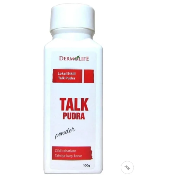 Dermolife Pudra 100 gr - Talc - Tüm Cilt Tipleri - Poresi Daraltır ve Yağ Üretimini Azaltır - Görsel 2