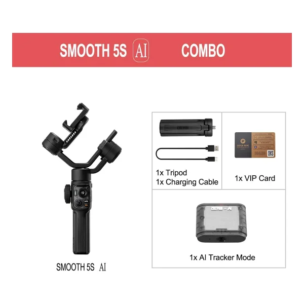 Zhiyun Smooth 5s AI Combo Gimbal - Görsel 4
