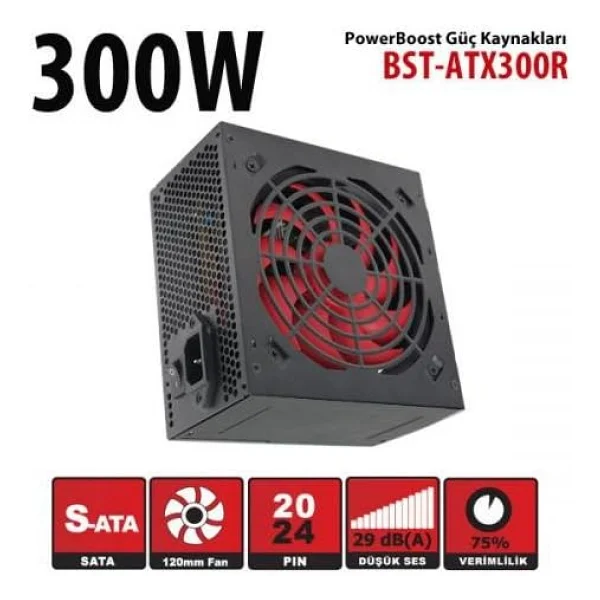 Power Boost BST-ATX300R 300 W Power Supply - Görsel 2