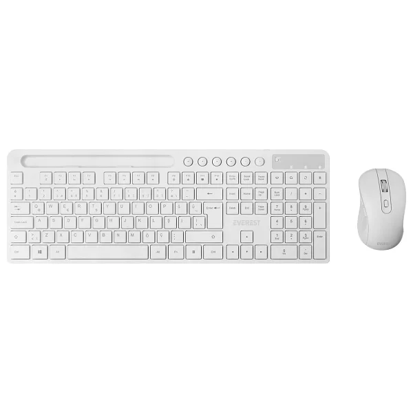 Everest KM-730 Beyaz Kablosuz Klavye Mouse Seti - Görsel 2