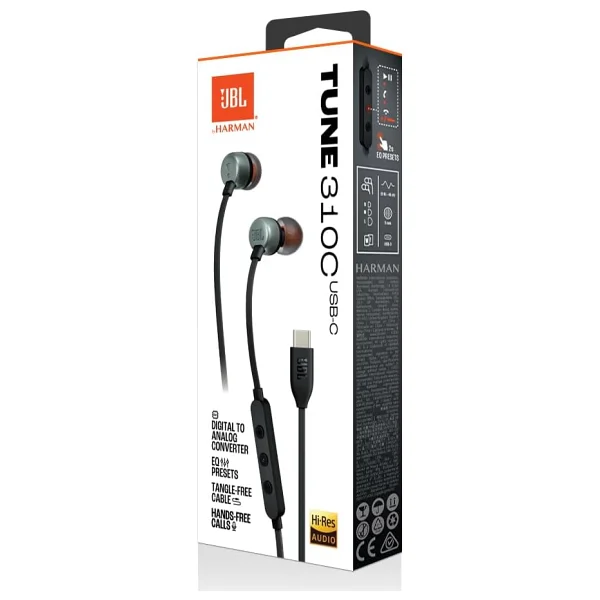 Jbl Tune 310c Siyah Type-C Kablolu Kulak İçi Kulaklık - Görsel 5