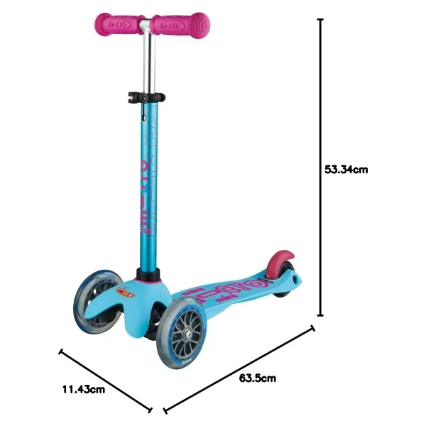 Micro Mini Deluxe MMD074 Turkuaz-Pembe 3 Tekerlekli Çocuk Scooter - Görsel 10