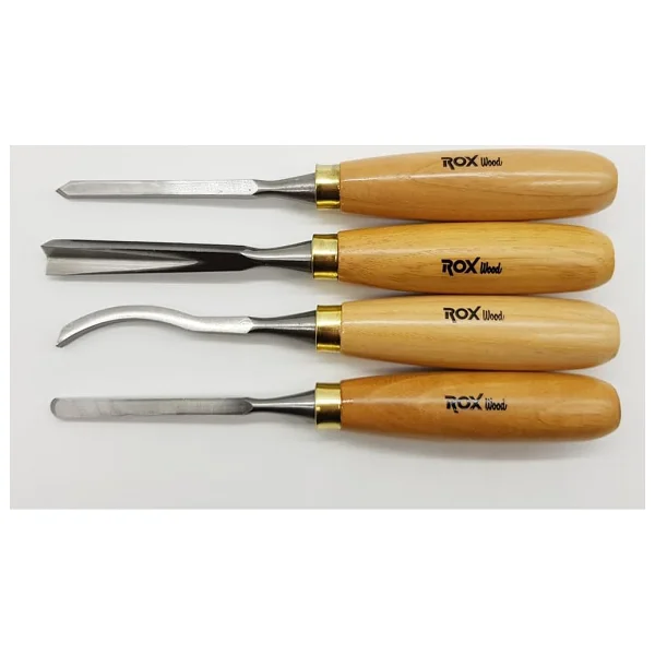 Rox Wood 15399086 12 Parça Ahşap Kutulu Oyma Iskarpela Seti - Görsel 2