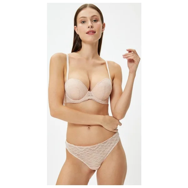 Koton Kadın Normal Bel Desenli Brazilian Külot, Pembe (258), XS - Görsel 2
