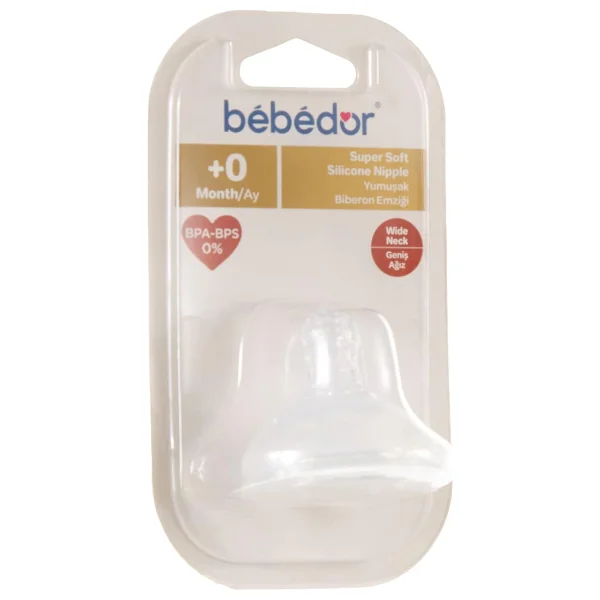 Bebedor 331 Geniş Ağız Yavaş Akış 0 Ay+ Biberon Emziği - Görsel 3