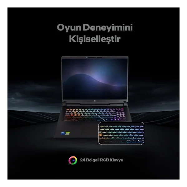 Game Garaj Slayer5 9XL-5090 C6 Ultra 9 275HX 32 GB 1 TB SSD RTX5090 17" WQXGA Gaming Laptop - Görsel 7