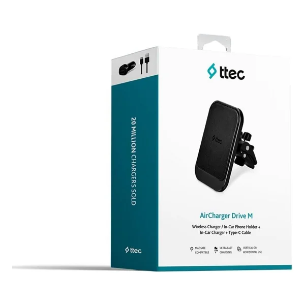 Ttec AirCharger Drive M 2KS18 MagSafe Vantuzlu Mıknatıslı Araç Telefon Tutucu - Görsel 6