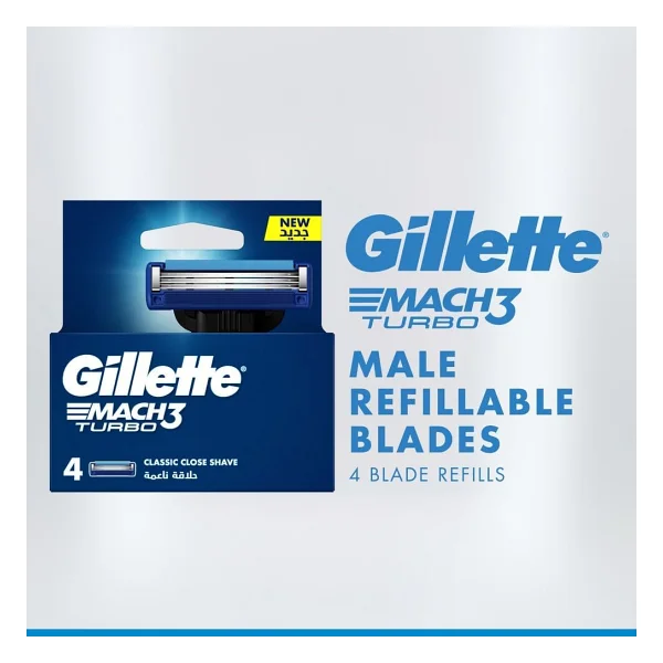 Gillette Mach3 Turbo 4'lü Yedek Tıraş Bıçağı - Görsel 2