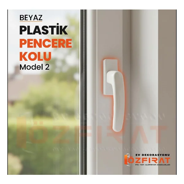 Pimapen Pvc Pencere Kolu - Plastik - Beyaz - Model 2 - (2 Adet) - Görsel 5