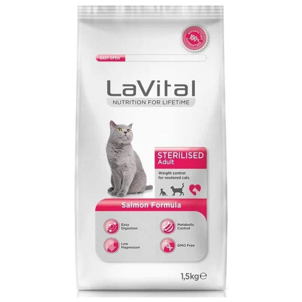 Lavital Somonlu 12 Kg Kısırlaştırılmış Yetişkin Kedi Maması - Görsel 8