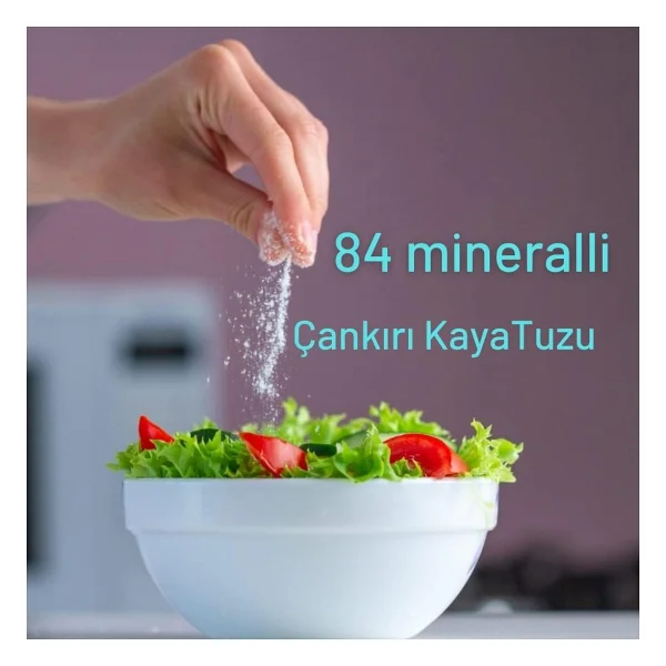 Hanzade Bitkisel 84 Mineralli Çankırı Kristal Toz Kaya Tuzu Bez Torba (Tane Kaya Tuzu, 2 Kg) - Görsel 5