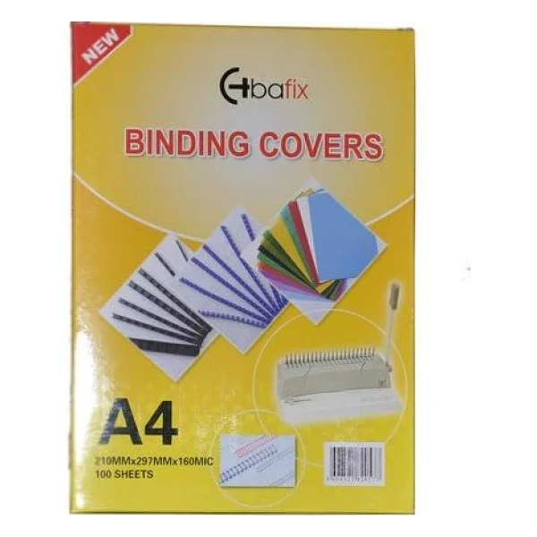Bafix A-4 Pvc Cilt Kapağı 160 Micron Mat Beyaz (1 Paket 100 Adet) - Görsel 2