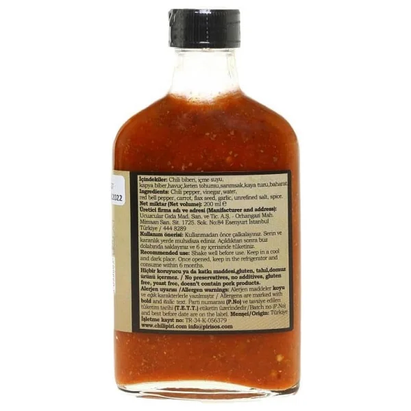 Chili Piri Füme Acı Sos No:2 200 ml - Görsel 2