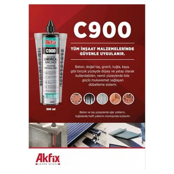 Akfix C900 345 ml Kimyasal Dübel - Görsel 7