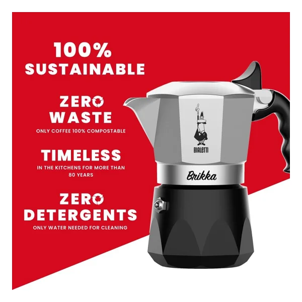 Bialetti Brikka 4 Cup Moka Pot - Görsel 6