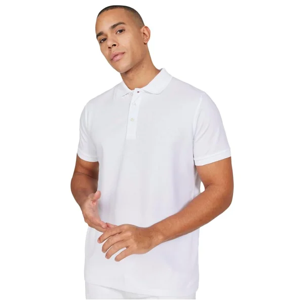 Altınyıldız Classıcs Slim Fit Dar Kesim Polo Yaka %100 Pamuk Kısa Kollu Tişört, Renk Beyaz, Beden XL - Görsel 4