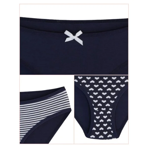 Alya Underwear Kız Çocuk Külot, Pamuklu, Rahat Kız Çocuk Slipleri 10'lu Paket (X21, 3-4 Yaş) - Görsel 4