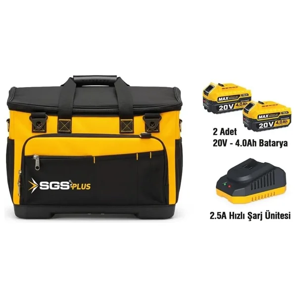 Sgs Combo Set 5 Parça (Darbeli Matkap/Kırıcı-Delici Matkap/Avuç Taslama Makinesi/Darbeli Somun Sıkma/LED Fener) Sgs5451 - Görsel 4