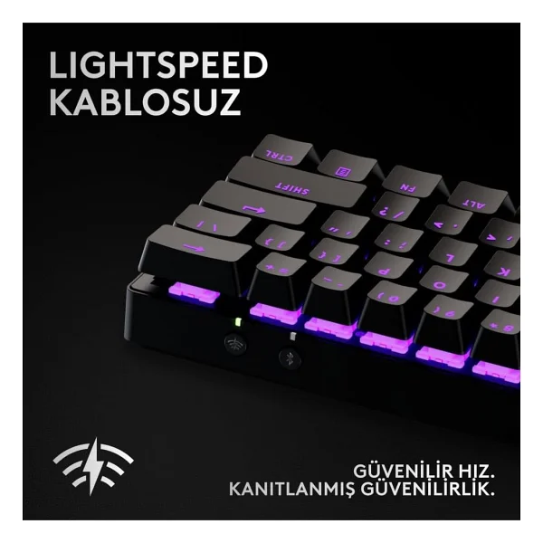 Logitech G Pro X 60 920-011930 RGB %60 TKL Tactile Switch Kablolu/Kablosuz Mekanik Oyuncu Klavyesi - Görsel 2