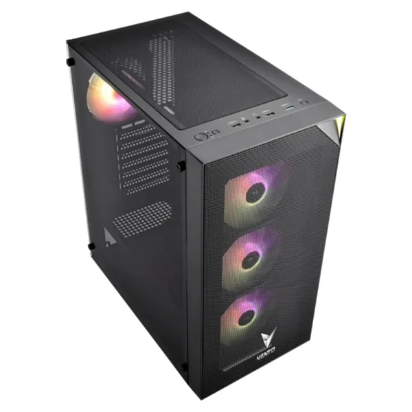 Vento VG4200S 750W 4x12CM RGB Fan E-ATX Meshed Panel 2xUSB2.0/1xUSB3.0 Siyah Gaming Kasa - Görsel 3