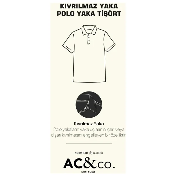 Altınyıldız Classıcs Slim Fit Dar Kesim Polo Yaka %100 Pamuk Kısa Kollu Tişört, Renk Beyaz, Beden XL - Görsel 7