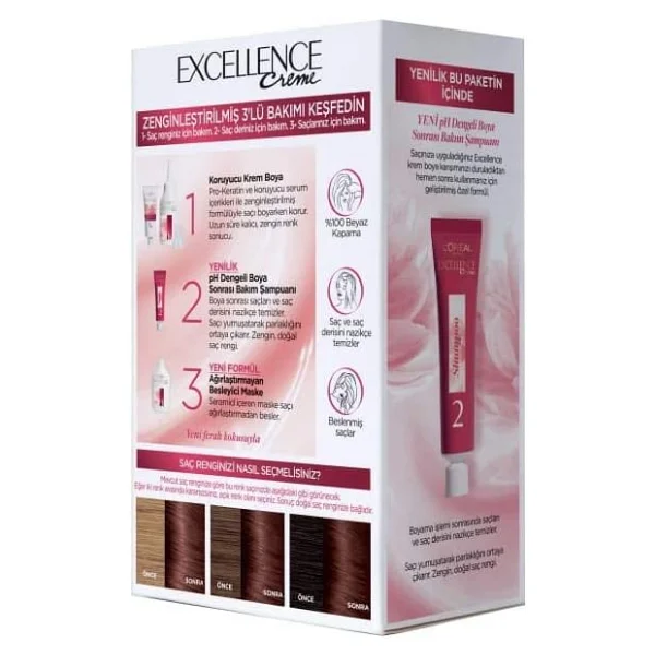 L'oreal Paris Excellence Creme 5.15 Efsanevi Türk Kahvesi Saç Boyası - Görsel 3