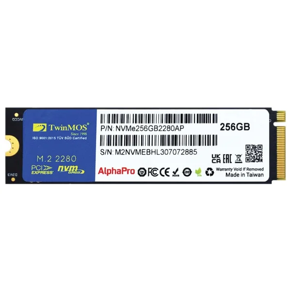 Twinmos 256GB 3600/3250Mb/s M2 PCIe GEN3 Nvme SSD NVMe256GB2280AP 3D-Nand - Görsel 4