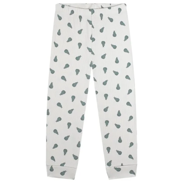 Antebies Organik Gri Yeşil Armut Desenli Beli Lastikli Uzun Kollu Erkek Çocuk Pijama Takımı - 9 - 10 Yaş - Görsel 5