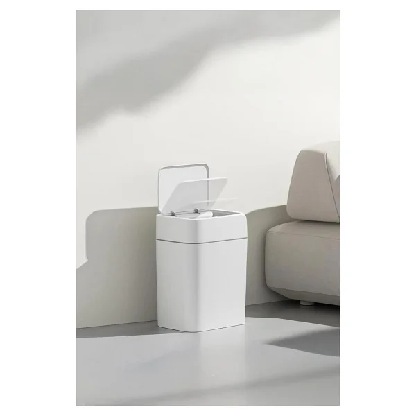 Porsima Me03 Hareket Sensörlü Sessiz Kapatma Çöp Kutusu Banyo Mutfak Çöp Kovası Kapaklı Banyo Çöp Kovası 22lt - Görsel 4