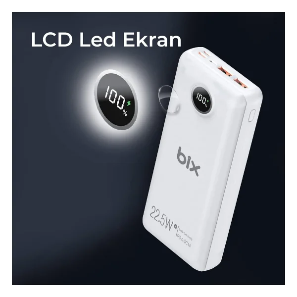 Bix Pb201 20000 mAh Hızlı Şarj Powerbank - Görsel 5