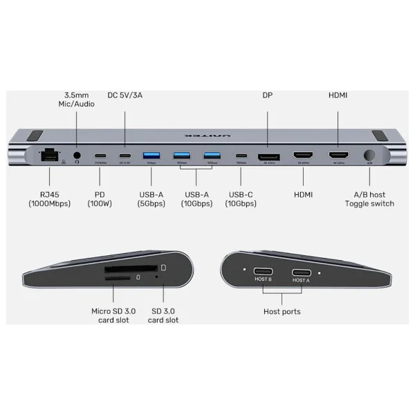 Unitek D1106agy01 Laptop Docking Station - Görsel 3