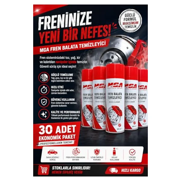 Mga Balata Temizleme Spreyi 500ml ( 1 Koli = 30 Adet) - Görsel 9