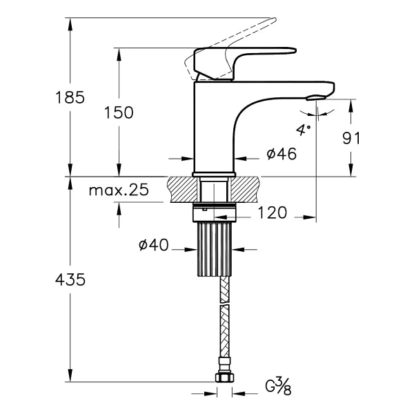 Artema Ovalis A42797 Lavabo Bataryası - Görsel 5