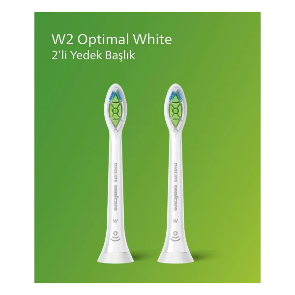 Philips HX6062/87 Sonicare Optimal White 2'li Diş Fırçası Başlığı - Görsel 2
