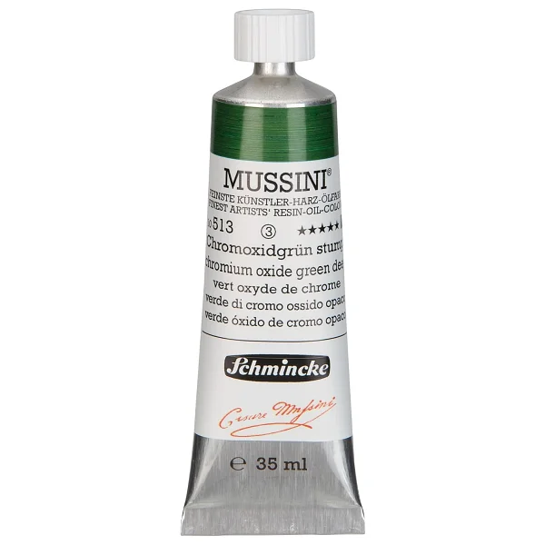 Schmincke Mussini 35 ml 513 Chromium Oxide Green Deep Yağlı Boya