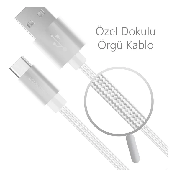 PoloSmart PSM06 1 m Lightning to USB Hızlı Şarj Kablosu - Görsel 2