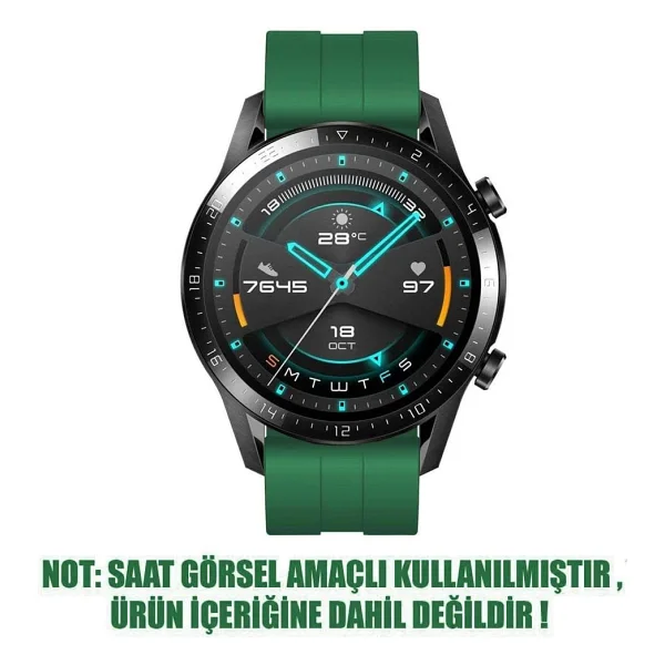 Microsonic Amazfit GTS 2 Mini Koyu Yeşil Silikon RapidBands Kordon - Görsel 2