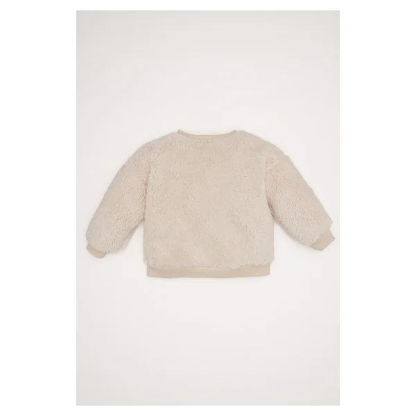 DeFacto Erkek Bebek Bisiklet Yaka Yılbaşı Temalı Pelüş Sweatshirt D6594a524wn - Görsel 3
