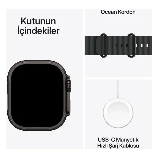Apple Watch Ultra 3 GPS + Cellular 49mm Siyah Titanyum Kasa Akıllı Saat - Görsel 6
