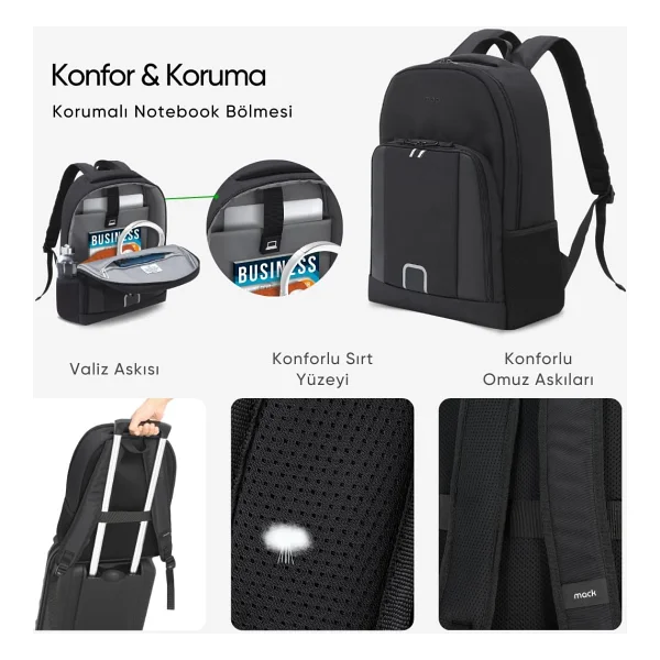 Mack Luna Eco Mce-1201 15.6" Laptop Sırt Çantası - Görsel 6