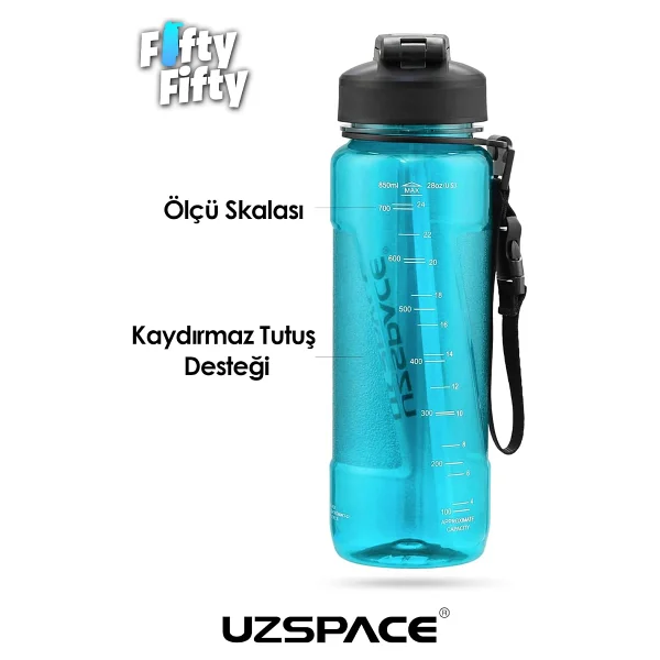 Uzspace 6058 Mor 1500 Ml Tritan Pipetli Matara - Görsel 3