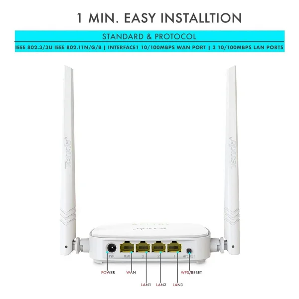 Tenda N301 4 Port 300 Mbps Router - Görsel 2